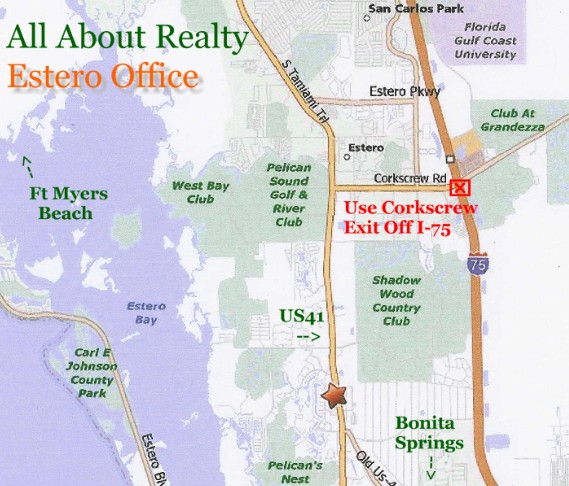 Estero Florida Real Estate Office map