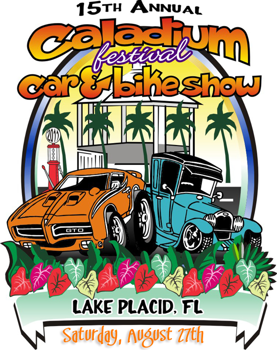 lake placid fl caladium festival car & bike show poster